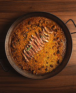 Arroz seco de presa ibérica